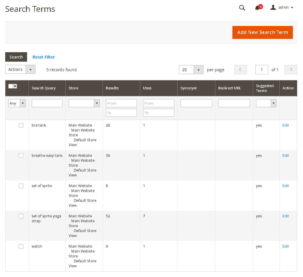 Add Search Term