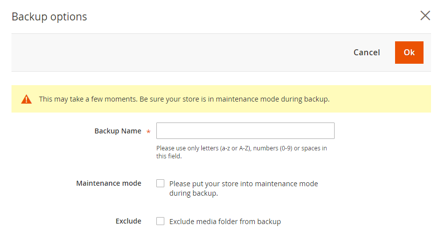 backup Options
