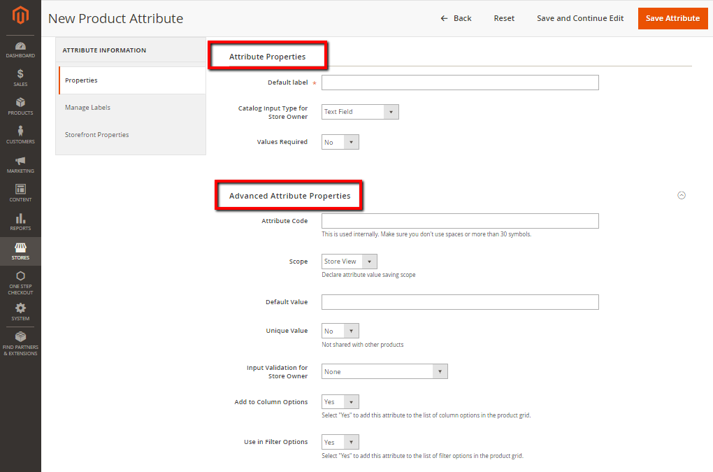 New Product Attribute