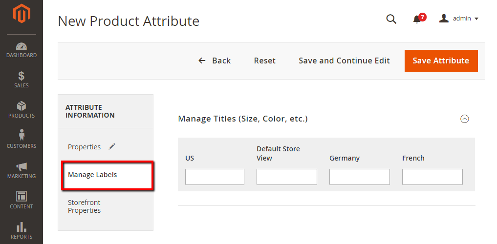 Manage Labels