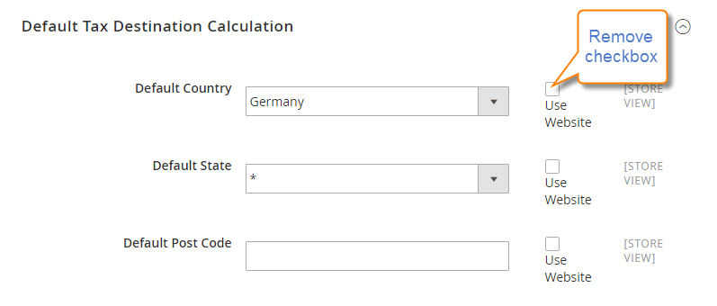 Default Text Destination Calculation