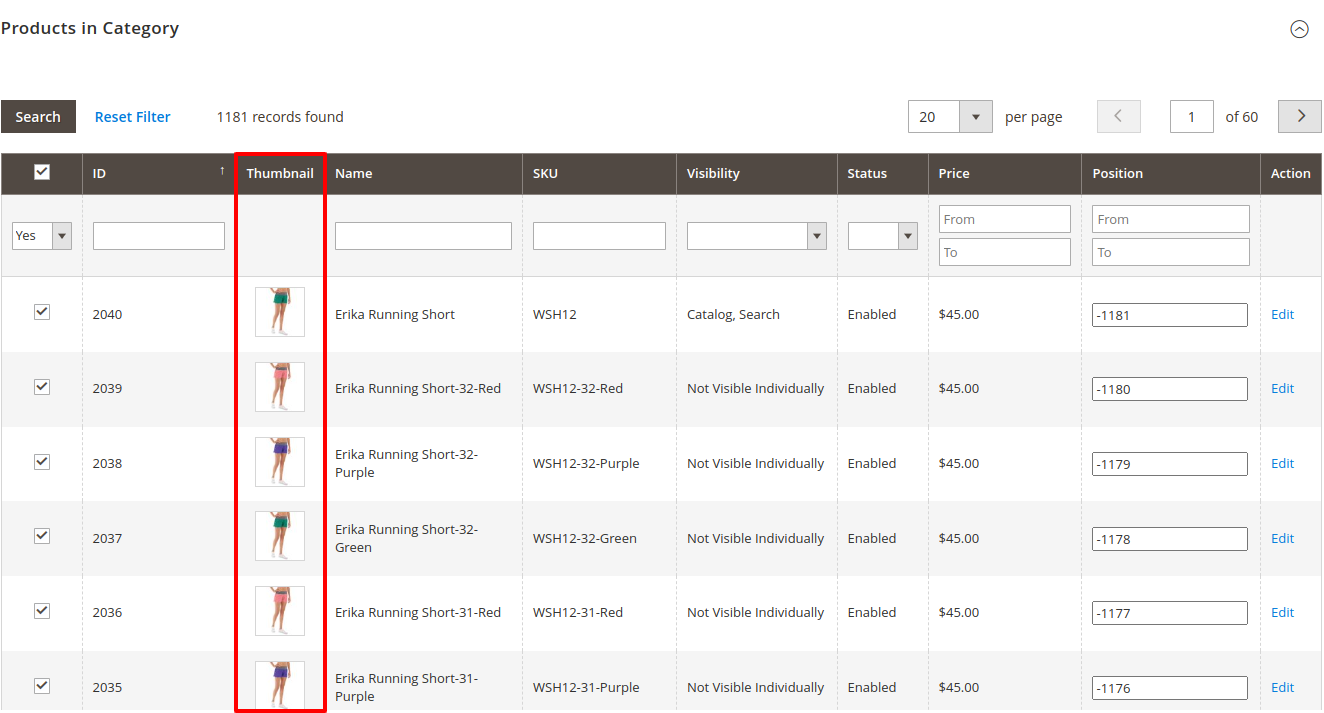 admin category product thumbnail