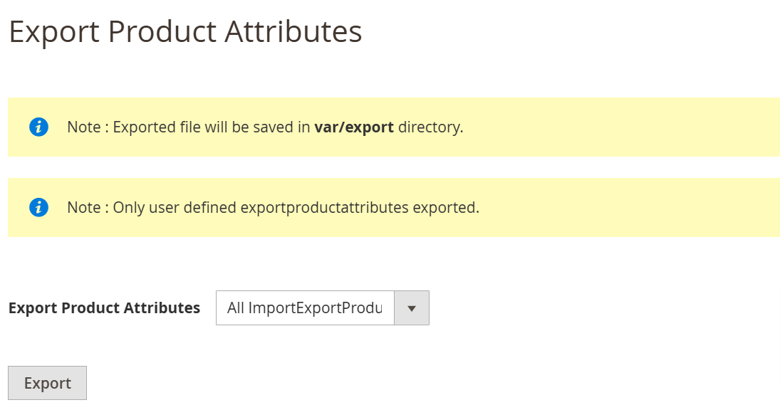 export_attribute Page