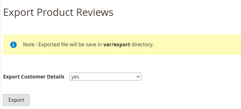 export review Page