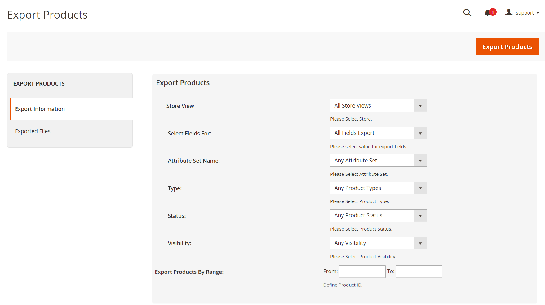 export-2-product Page